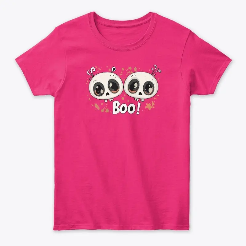 Halloween cute Ghost Boo text Design