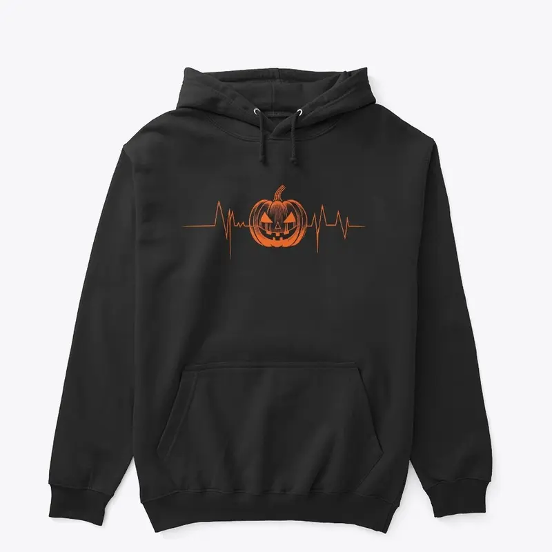 Halloween Pumpkin Heartbeat Ghost