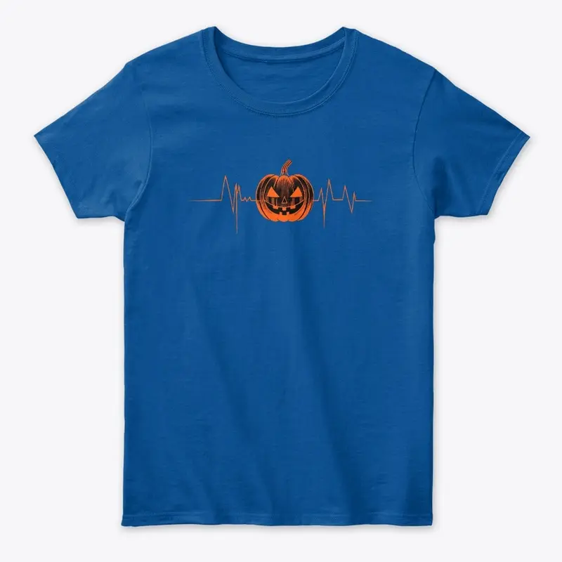 Halloween Pumpkin Heartbeat Ghost