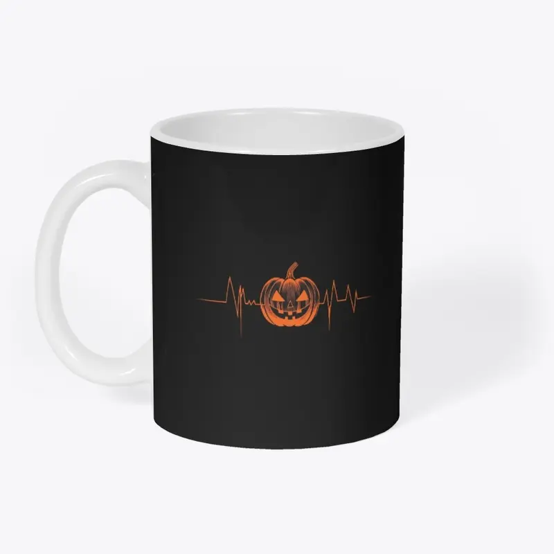 Halloween Pumpkin Heartbeat Ghost