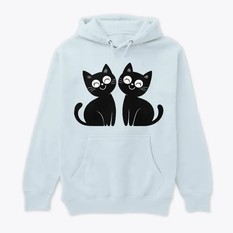 Halloween Black Cat Love T-Shirt