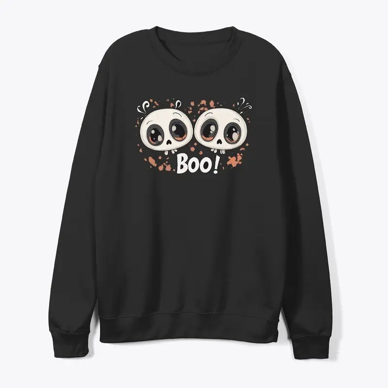 Halloween cute Ghost Boo text Design