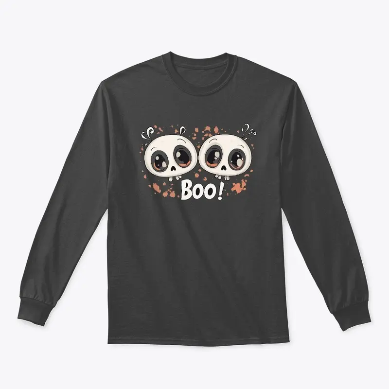 Halloween cute Ghost Boo text Design