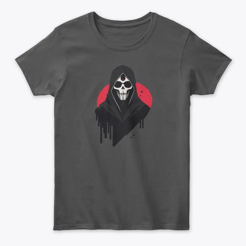 Halloween white and red grim reaper 