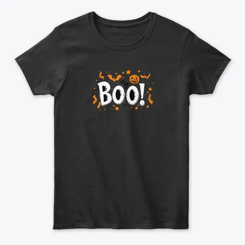 Halloween BOO! calligraphy text design